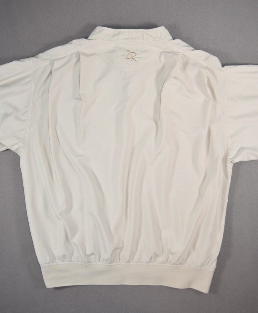 Zero Restriction Jacket Mens XL White Lightweight Windshirt Golf Pullover