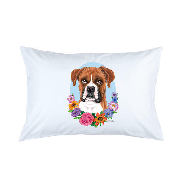 Boxer Fawn Uncropped Micro Fiber Pillowcase