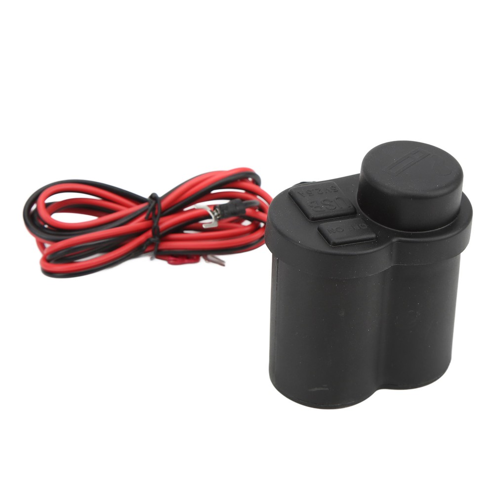 Motorcycle Dual USB Charger Multifunctional Cigarette Lighter Socket DC12‑24V