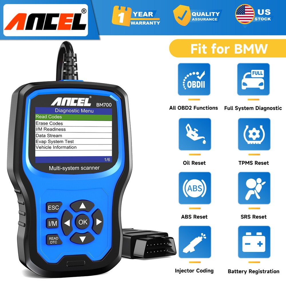 ANCEL BM700 Fit for BMW/Mini/RR OBD2 Scanner Full System Diagnostic Code Reader