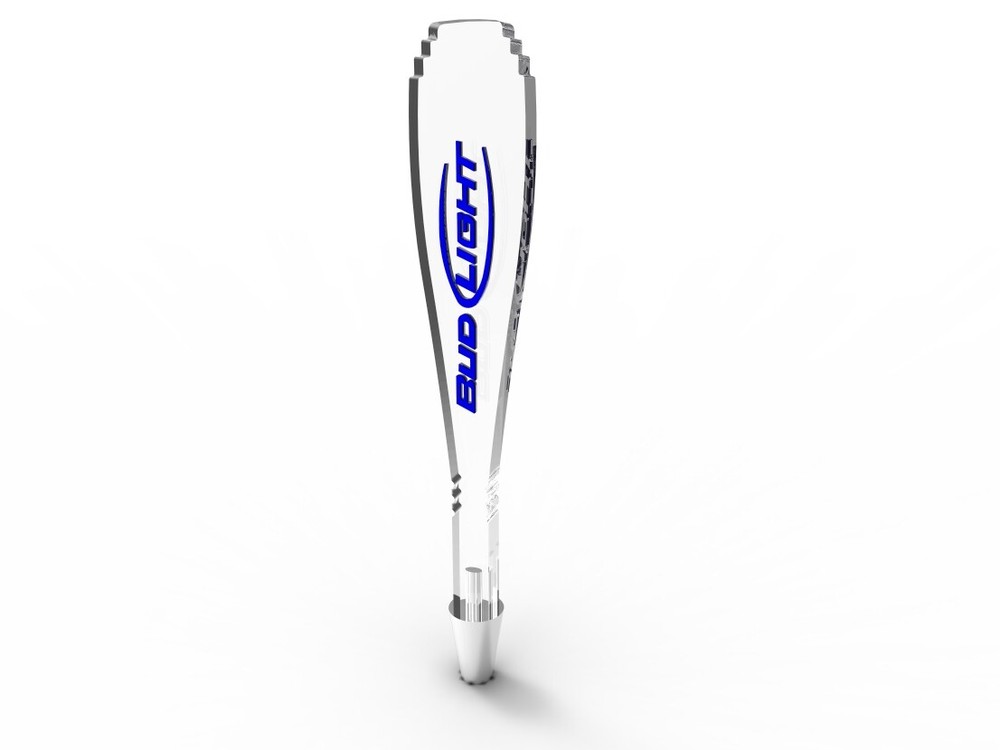 Clear Acrylic Beer Tap Handle Draft Pub Bud Lite MGD Sameul Adams Budweiser