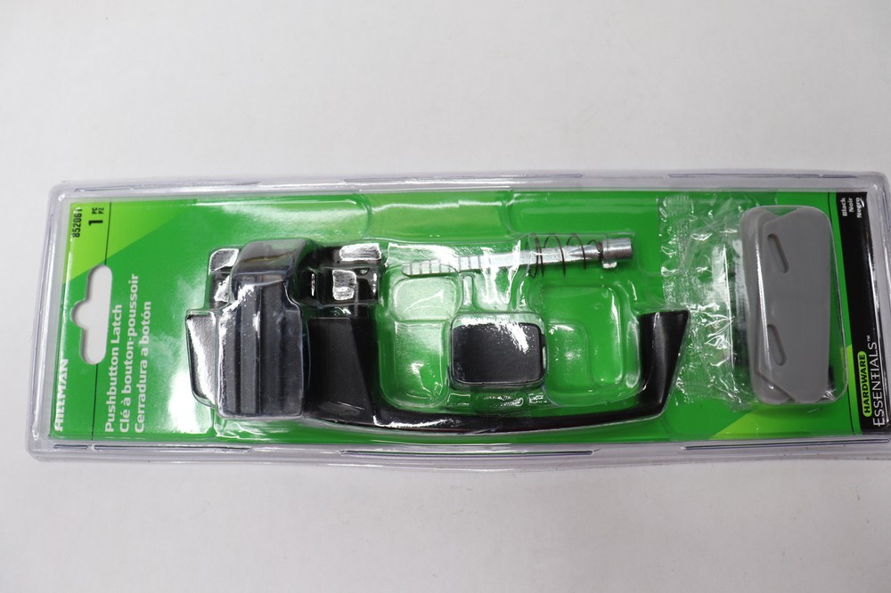 Hillman Pushbutton Latch Black 852061