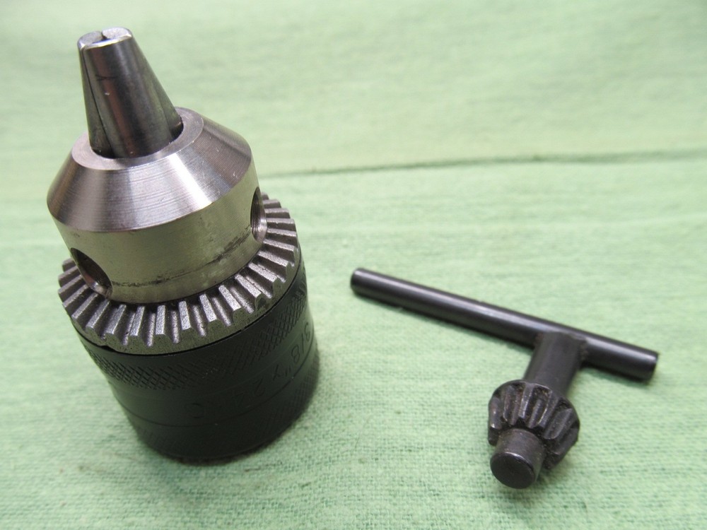 Jacobs 3/8" Drill Chuck w/ 3/8"-24 Internal Thread - 1 to 10mm Range - w/Key
