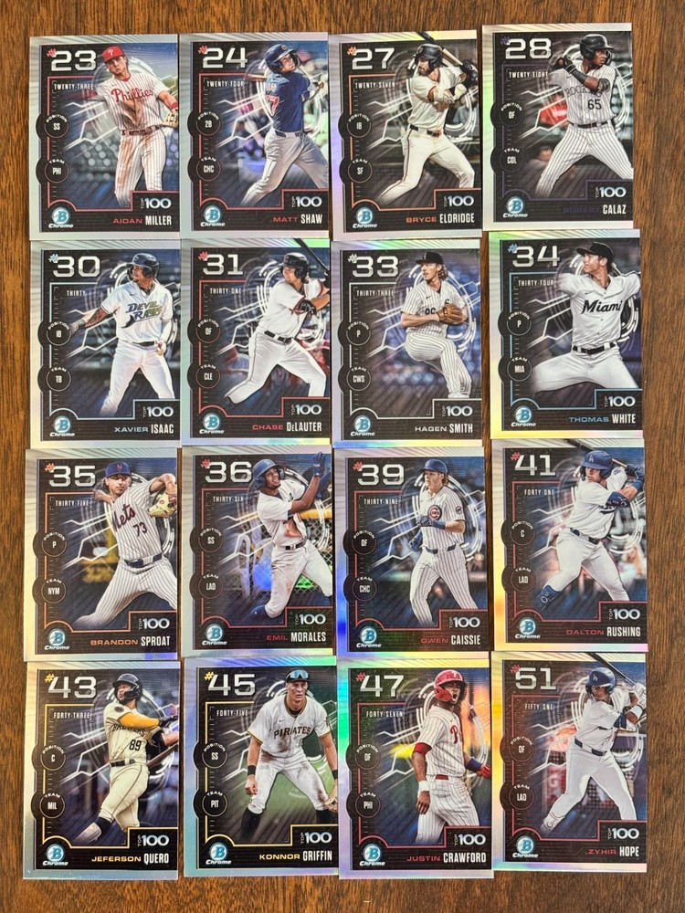 2025 Bowman Top 100 Insert You Chose! Complete Your Set!