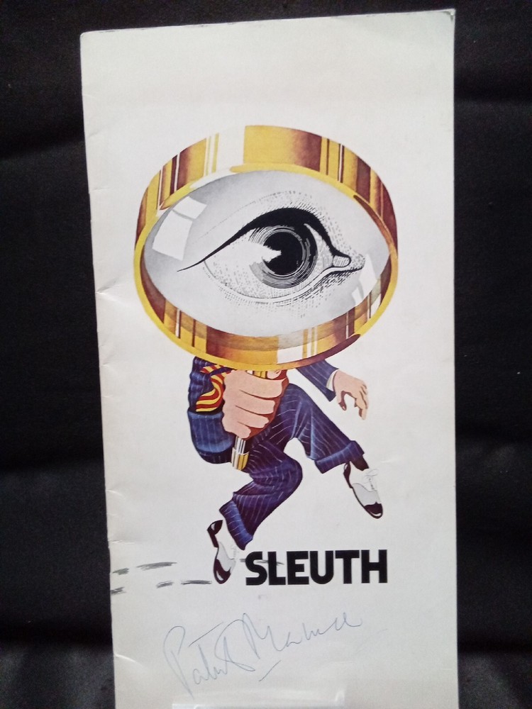 Patrick Macnee Signed “Sleuth” Program Twice – JSA COA -1 #