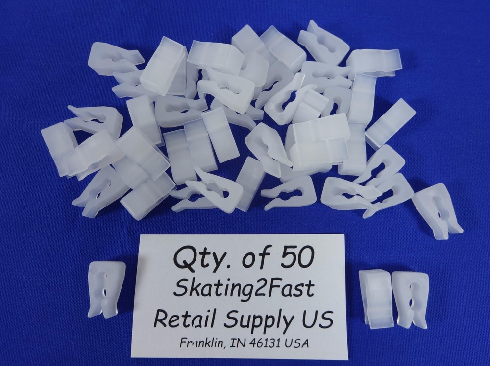 Qty. 50 Molded Inventory Control Clips Clear Wire Hook