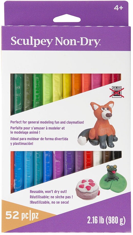 EZ Shape Non-Hardening Modeling Clay 2.16lb 52/Pkg Assorted
