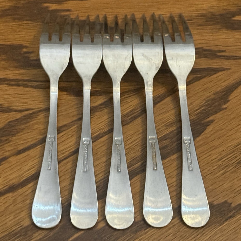 Kimco 5 Dinner Forks Stainless Flatware Korea