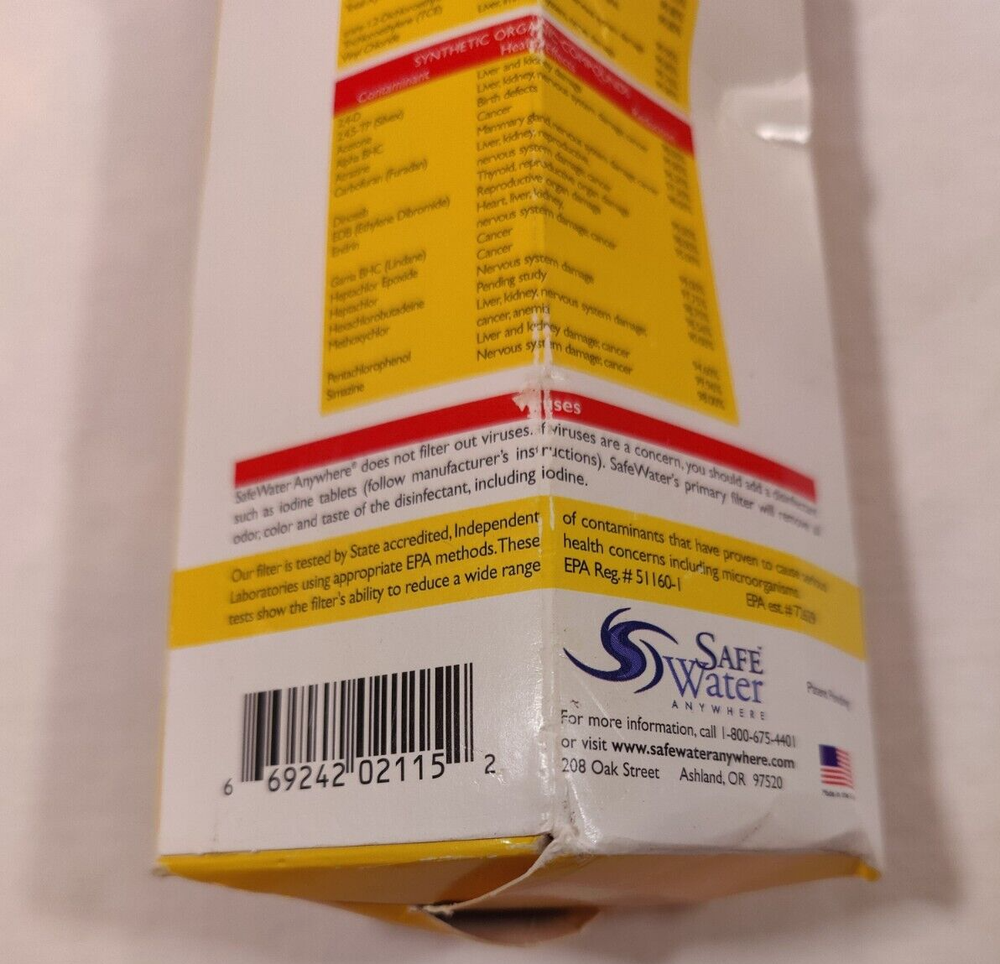 SafeWater Anywhere Primary Filter Replacement for Personal G Filter Bottle