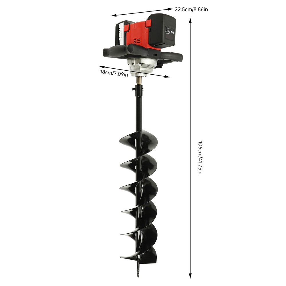 Home Construction 2000w Electric Post Hole Digger W/ 6" Bit Auger Digging Drill