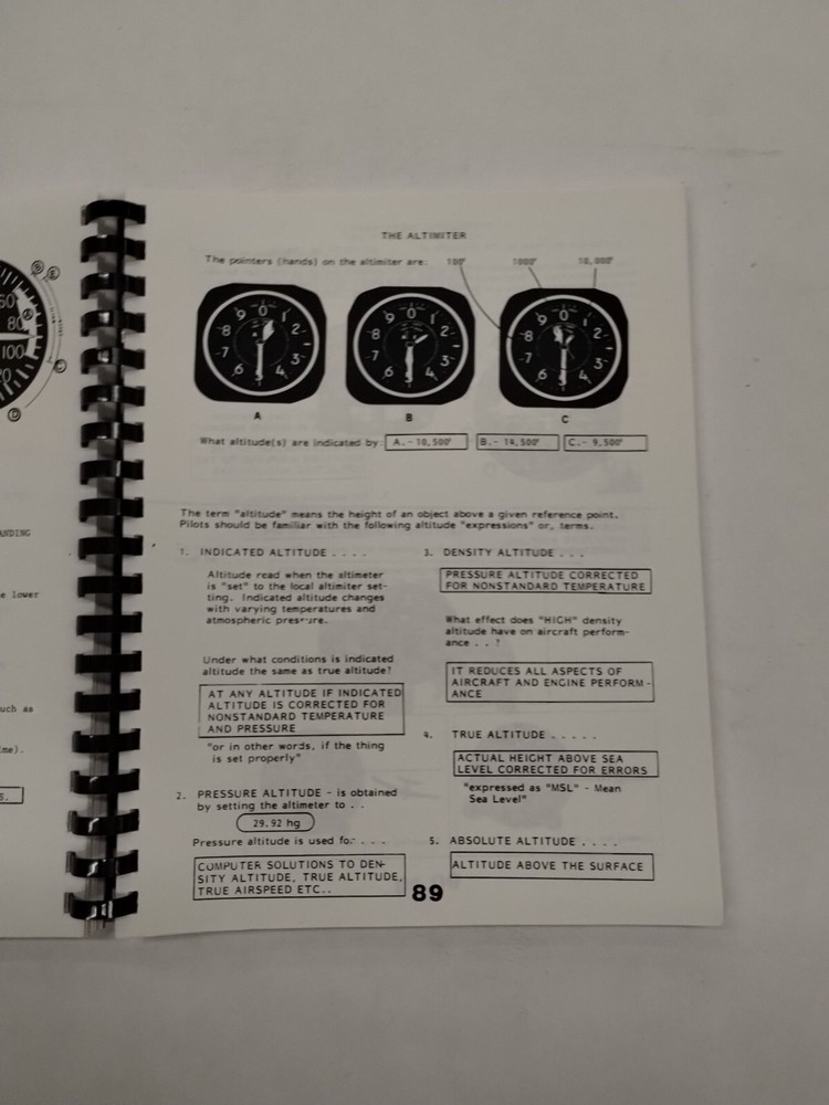 Flight Tech, Inc. Private Pilot Course Manual 1984, -Original