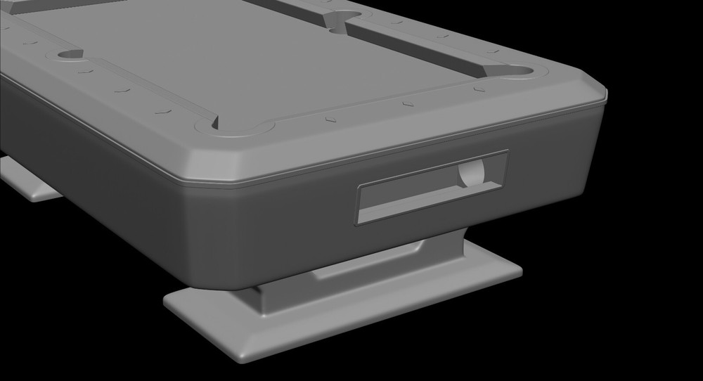 Pool table, complete with accessories, 1:5 scale, File STL OBJ for 3D Printer