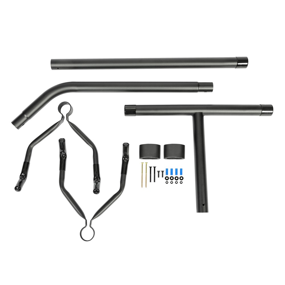 Bicycle Storage Gravity Stand Rack W/Adjustable Arm Holder Tool Tray New 2 Bikes