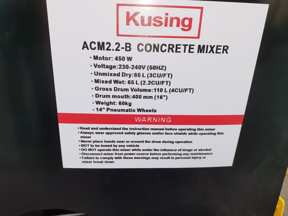 Replacement Drive Belt for Kusing ACM-2.2 Compact Cement Mixer 2008 Belt TS4A