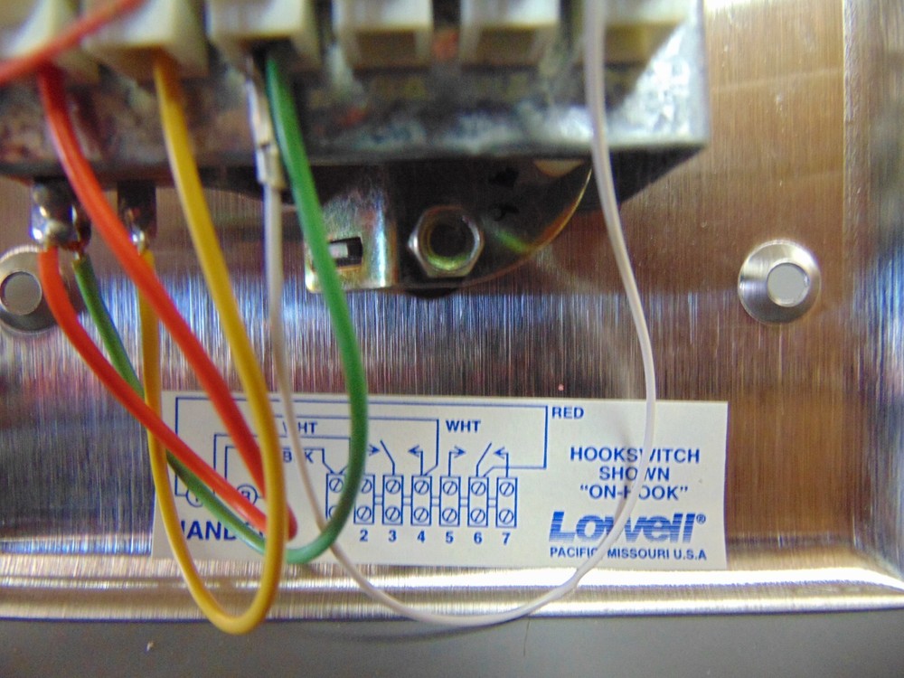 Lowell TCA-2BG telephone Intercom Handset Hook Switch.(new).