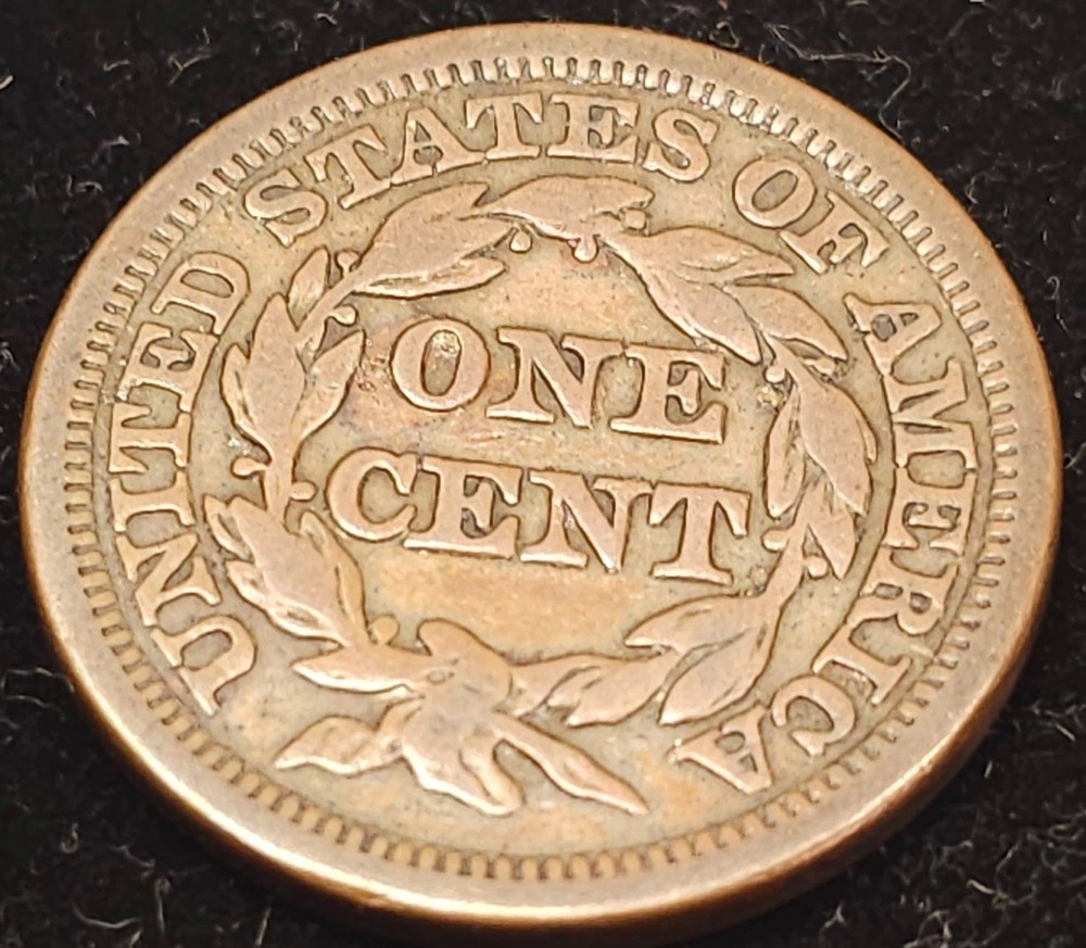 1846 Large Cent, Tall Date , Very Fine