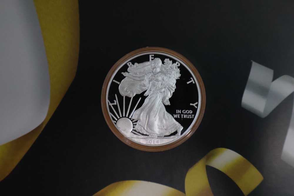 2014 W PROOF SILVER EAGLE CONGRATULATION SET - LOW MINTAGE/CLEAN EAGLE