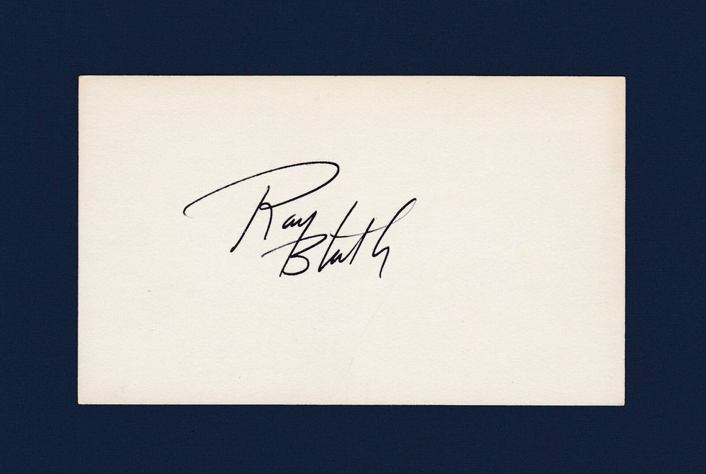 Ray Bluth signed vintage Bowling Great index card