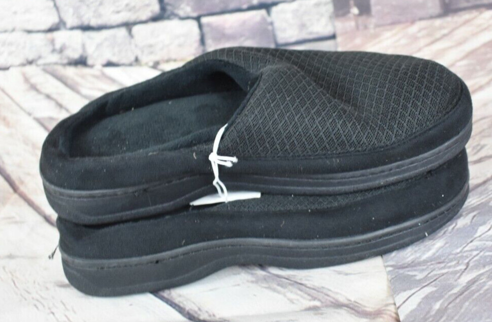 Dearfoams Small Memory Foam Slippers NWT Black