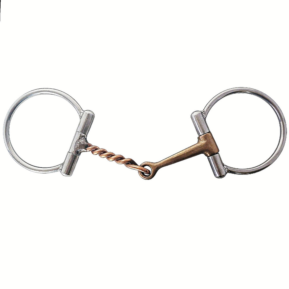 Handmade Don Hansen DH Copper Half Twisted Wire Half Smooth Dee Ring Snaffle Bit