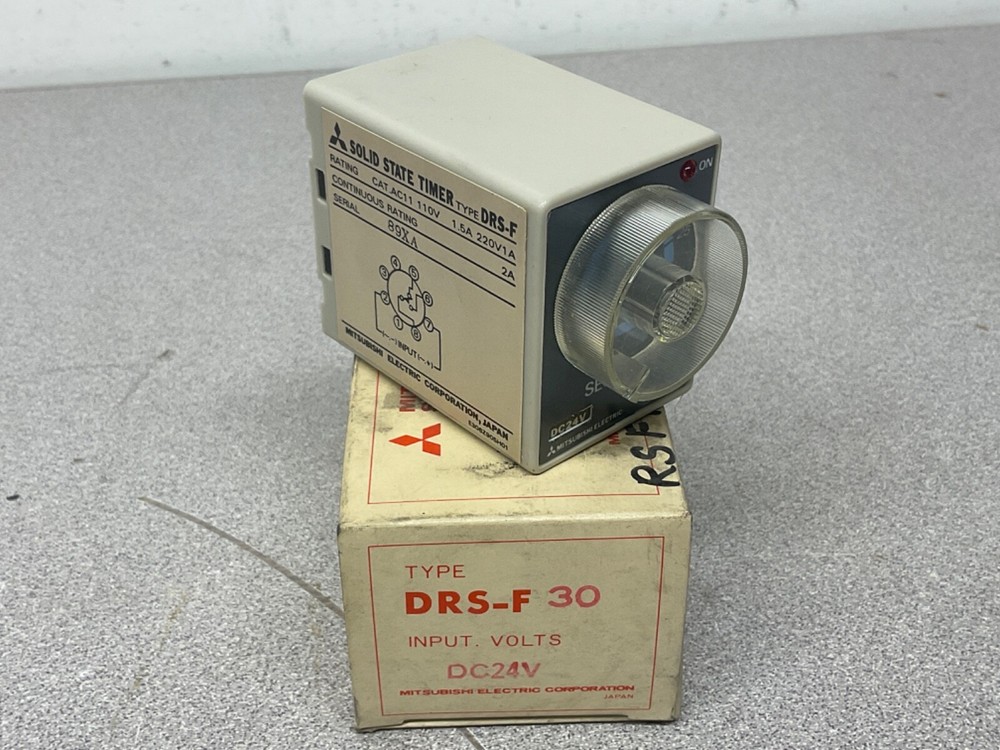 NEW Mitsubishi DRS-F30 Solid State Timer Relay; 0-30 Sec., DC24V