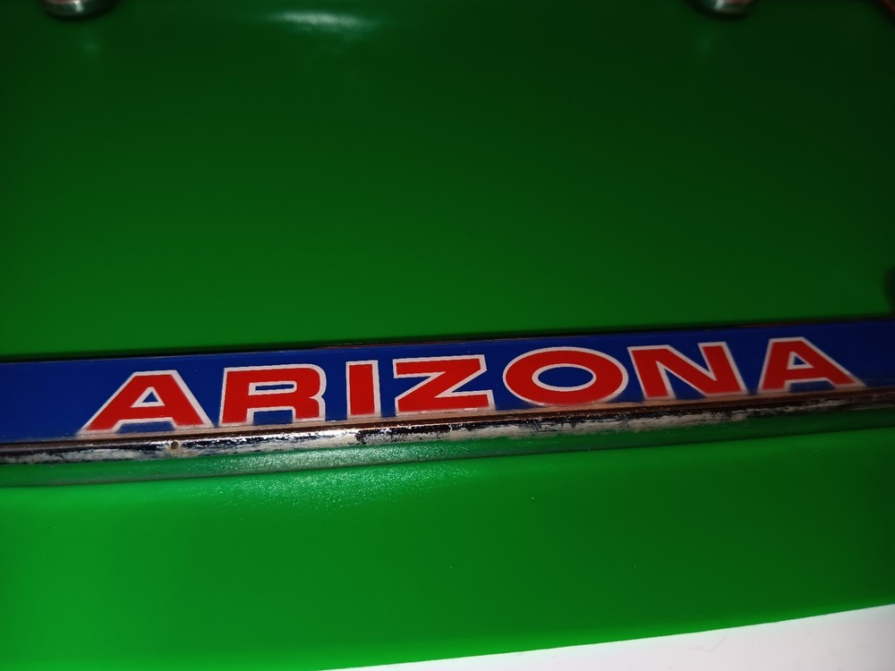 Patriotic Arizona state metal license frame