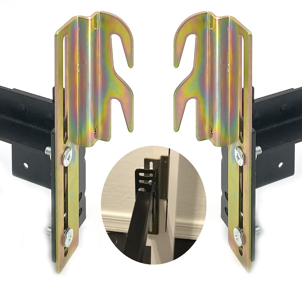 2 Pcs 711 Bed Frame Bolt On to Hook Conversion Brackets for 2 Pieces, Gold