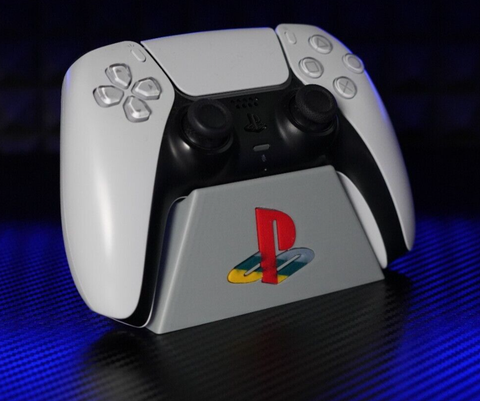 PlayStation 5 Controller STAND CLASSIC GRAY, CUSTOM 3D PRINT.