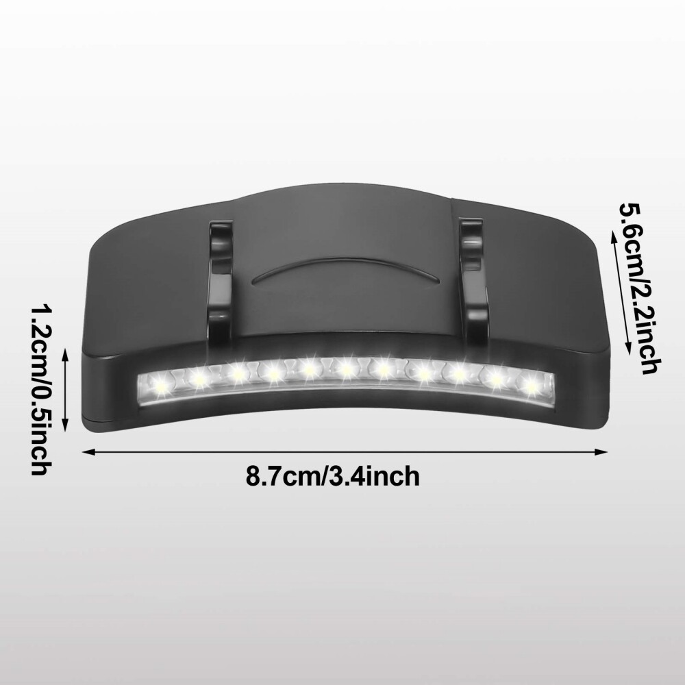 Bright 11 LED Clip on Hat Head Cap Light headlamp Flashlight