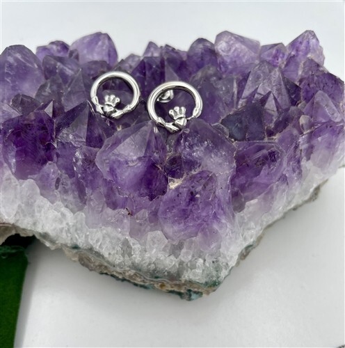 STAINLESS STEEL Claddagh   STUD EARRINGS