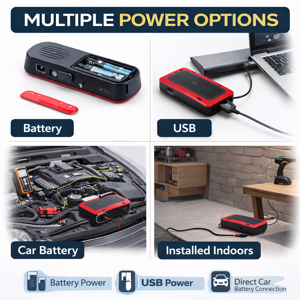Ultrasonic Rodent Repeller Car Engine Mouse Rat Deterrent Pest Control Device