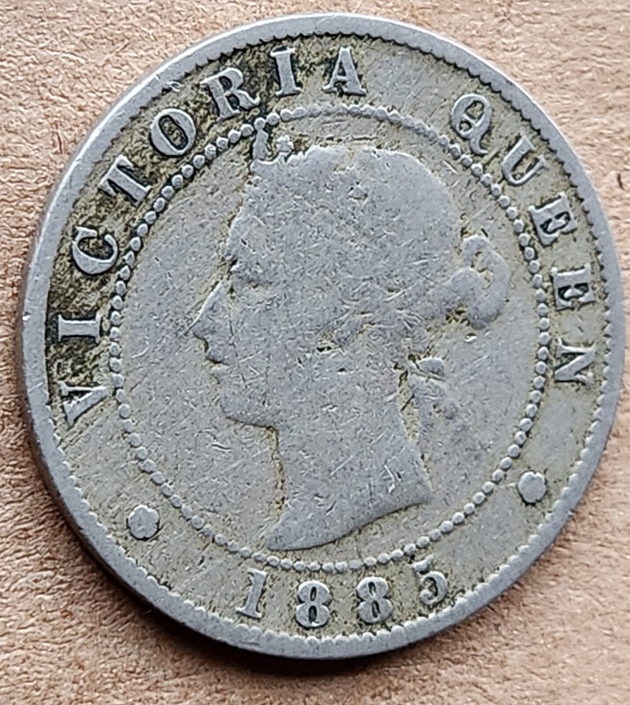 •1885•BRITISH JAMAICA•HALF PENNY•