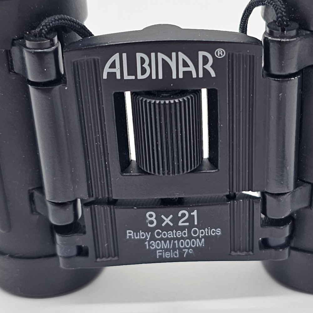 Albinar 8 x 21 Ruby Coated Compact Folding Binoculars - Vintage 130M/1000M