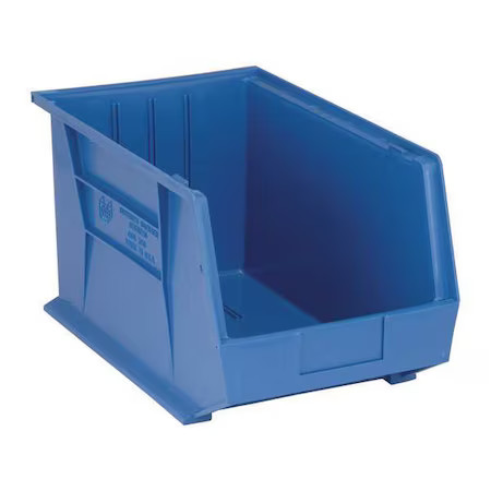 Quantum Storage Systems Qus260bl Hang & Stack Storage Bin, Polypropylene, Blue,