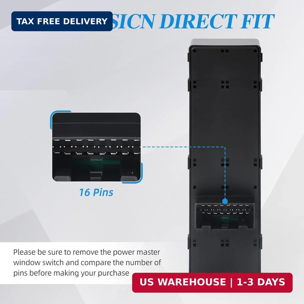 Power Master Window Switch Front Left Driver Side Compatible with 2010-2014 Sore