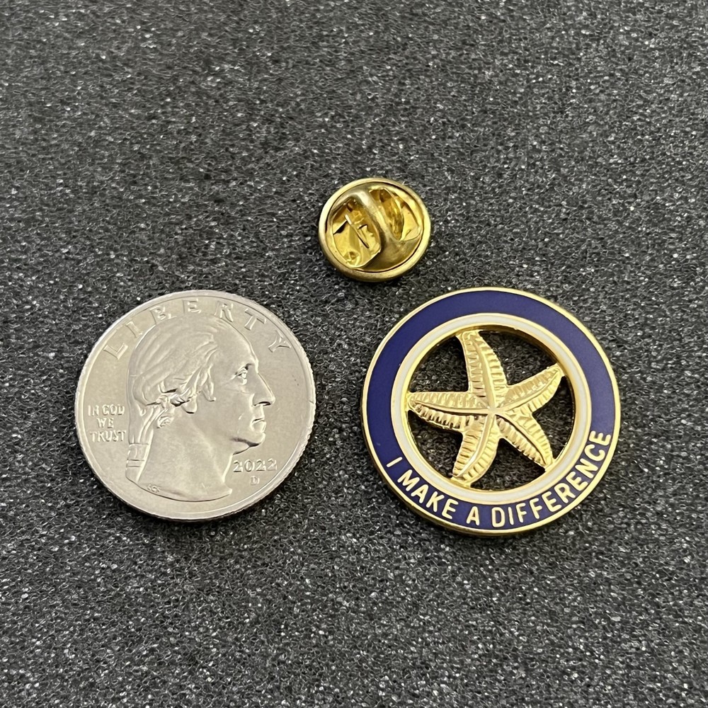 Starfish I Make A Difference Teacher Ocean Pin Pinback #44301