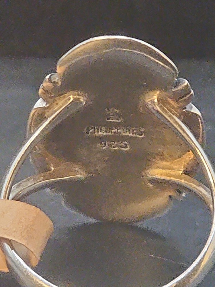 Sterling Silver Kokopelli Spiny Oyster Signed Ring Size 9