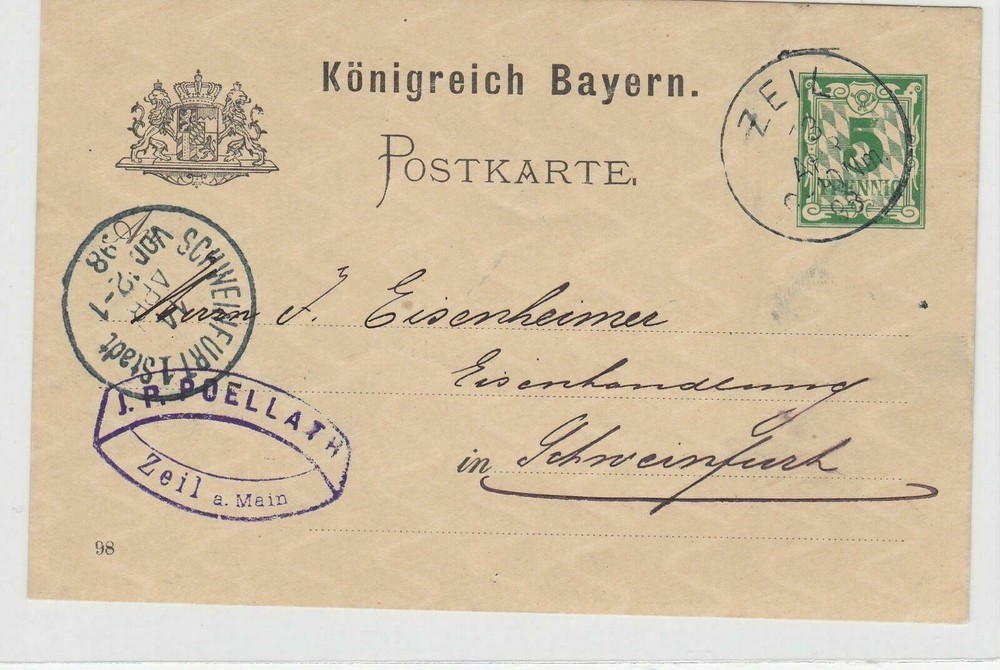 German Postal History Stamps Postcard Ref: R4761