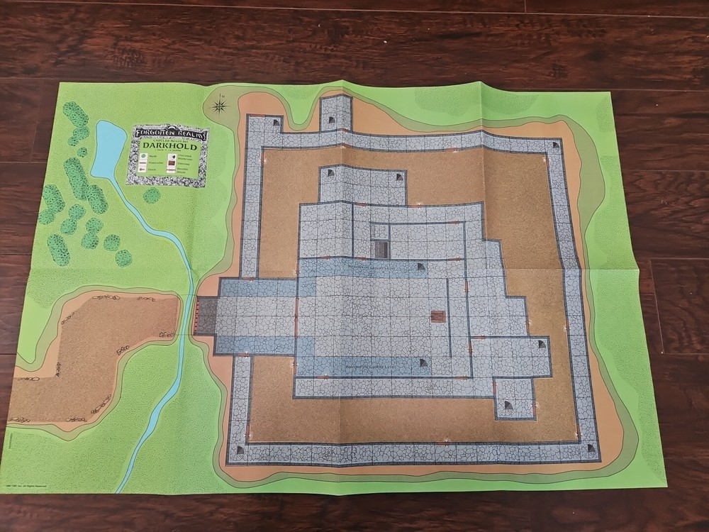 Advanced Dungeons & Dragons Castles Forgotten Realms Darkhold Map