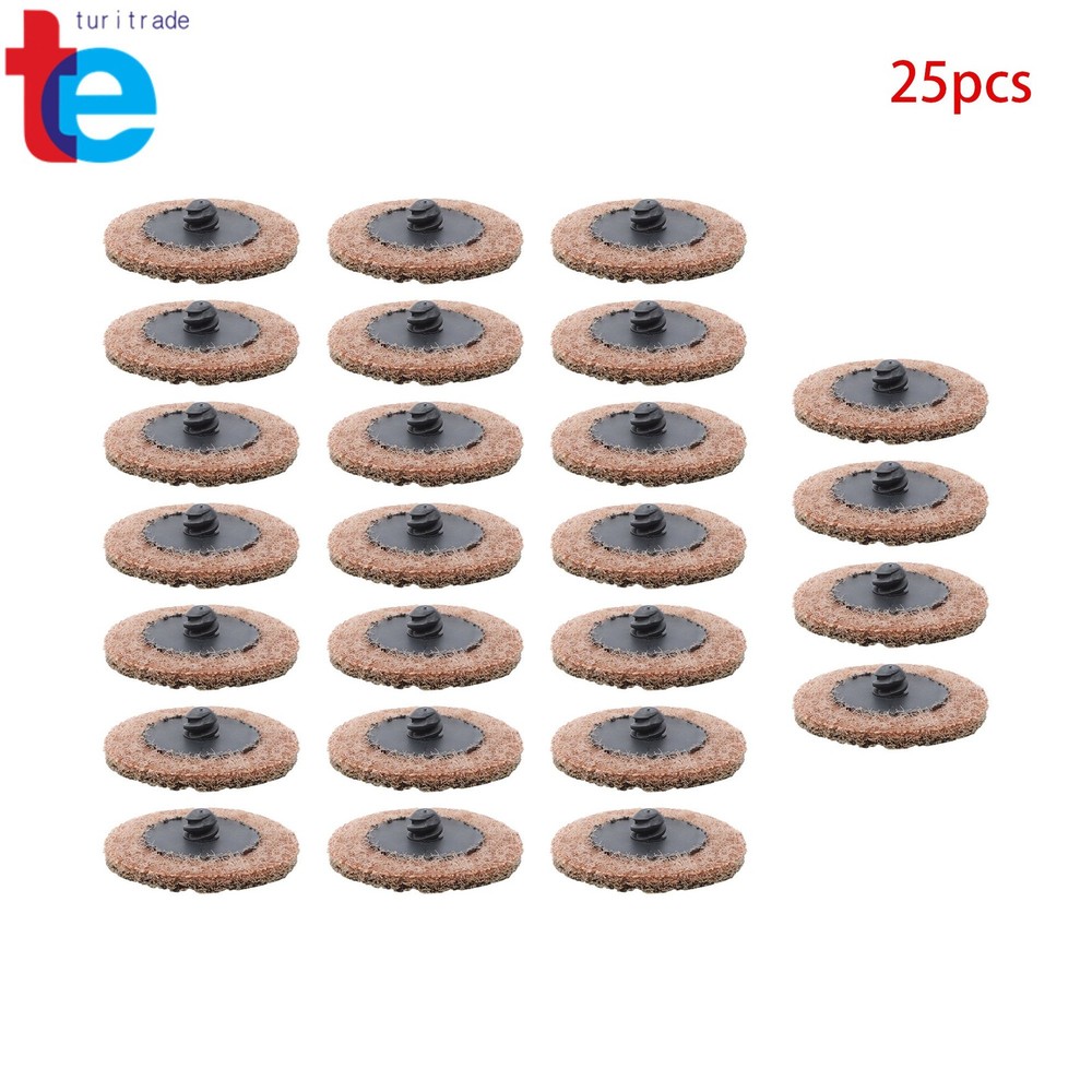 25 Pcs Quick Change Surface Conditioning Disc (Brown Coarse, 2 Inch)