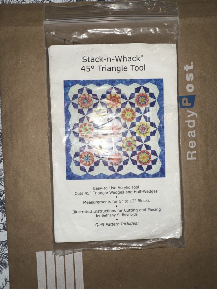 BSR DESIGNS - STACK-N-WHACK 45 DEGREE TRIANGLE TOOL & PATTERN