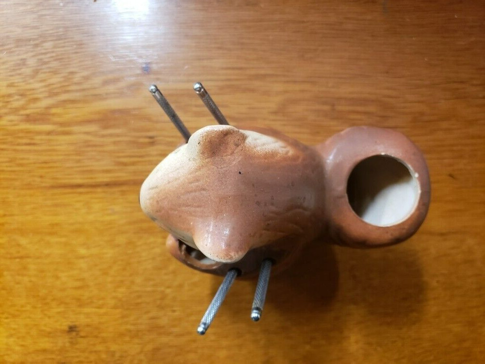 Vintage Ceramic Squirrel Nutcracker With 4 Picks Tools