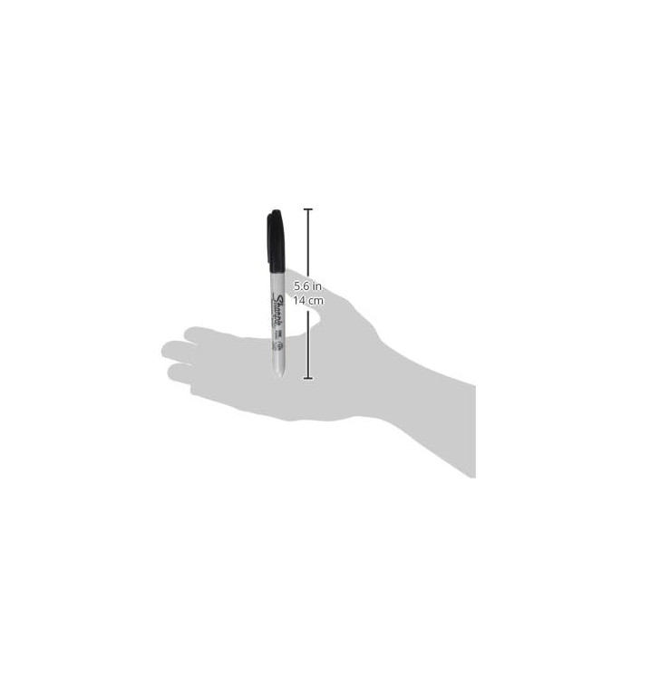 Sharpie Fine Tip Permanent Markers Black 12 Pack Quick Drying Fade Resistant