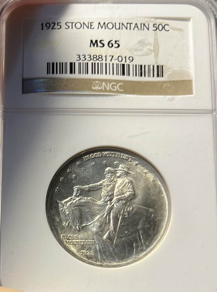 1925 NGC MS65 Stone Mountain Commemorative Silver Half Dollar