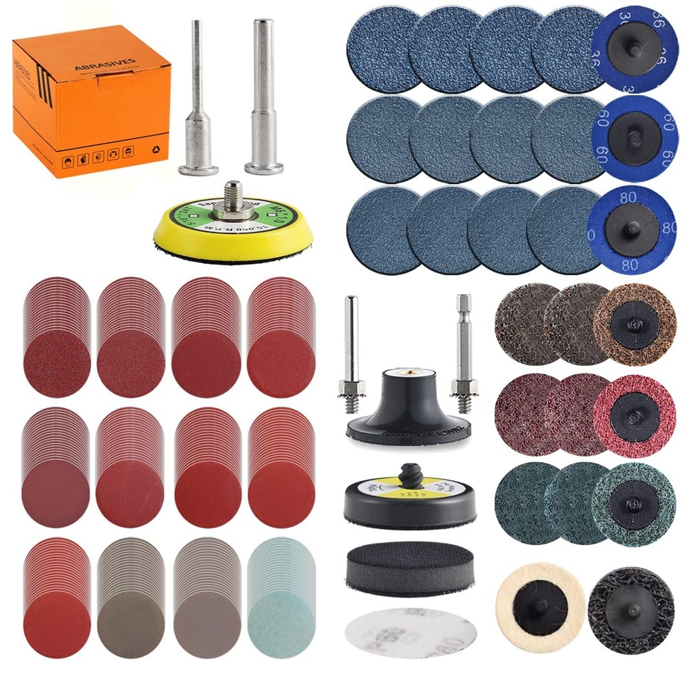 Comprehensive 2" Sanding Discs Set with Backer Plate