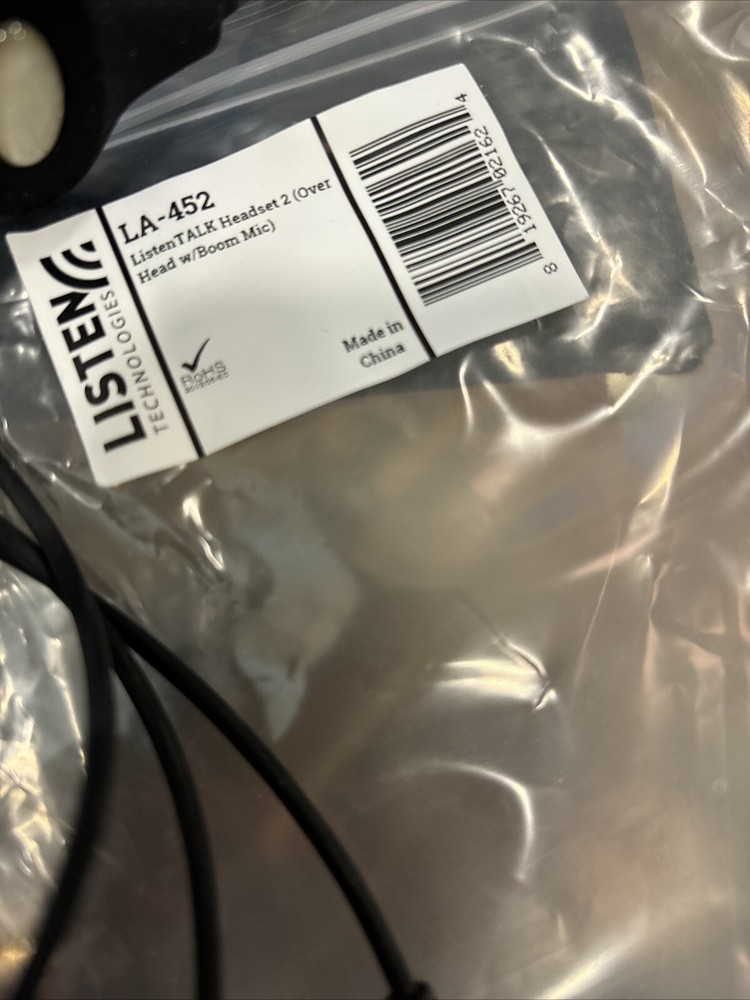 Listen Technologies LA-452 Single Ear Boom Microphone