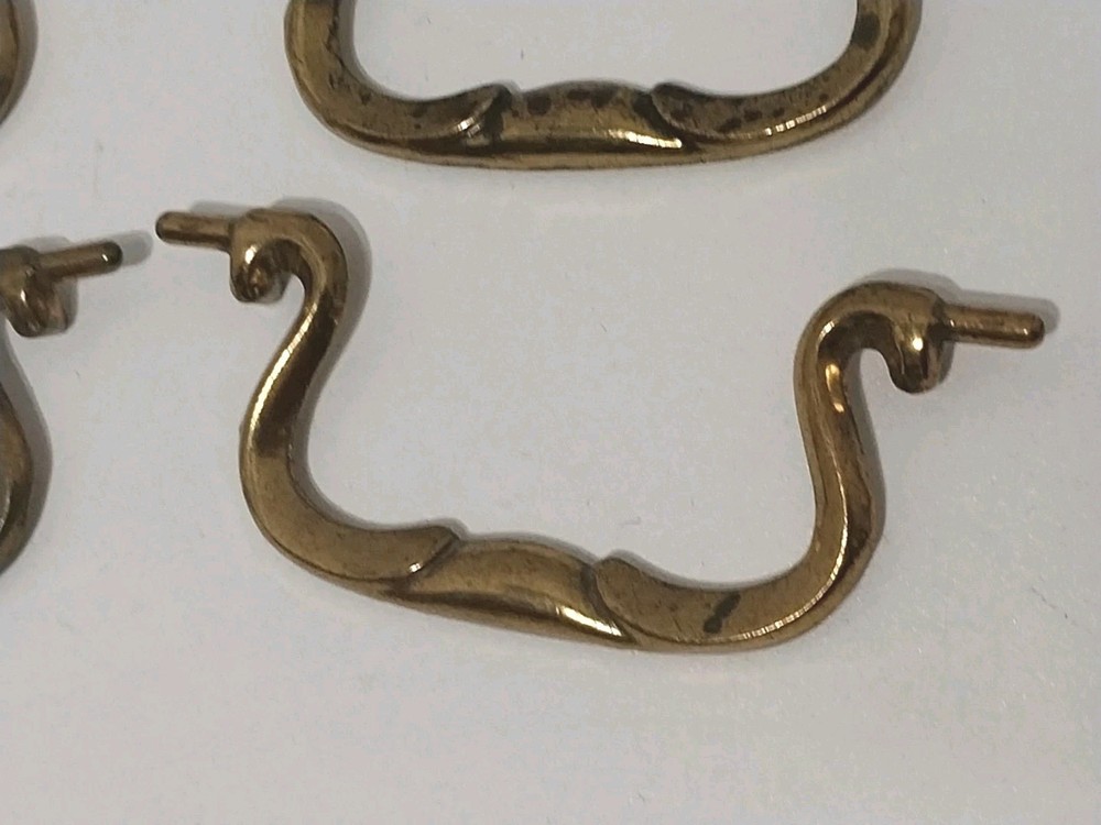 4 Swan Neck Bail Handle CB-1844 Canada Drop Pulls Aged Brass