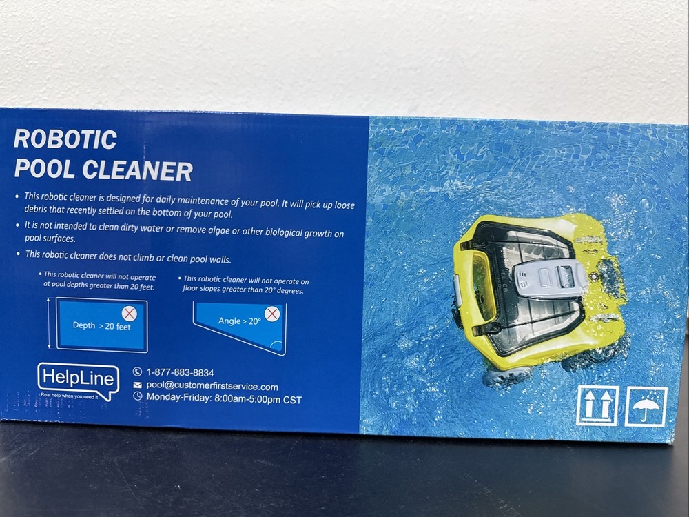 Cordless Robotic Pool Cleaner Hand-Free Automatic Vacuum