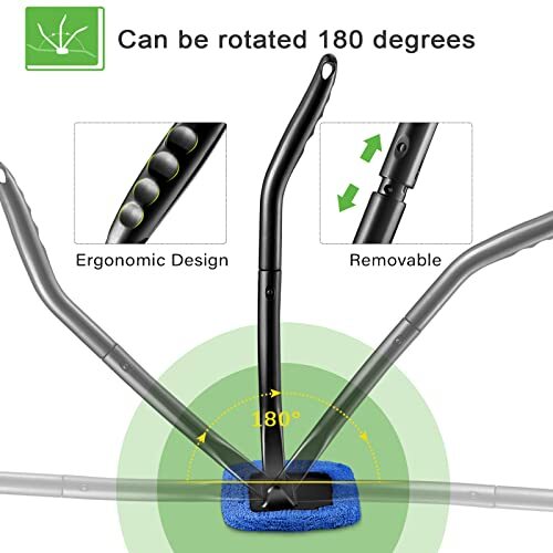 2 Pack Windshield Cleaning Tool Windshield Cleaning Wand Auto Window Cleaner