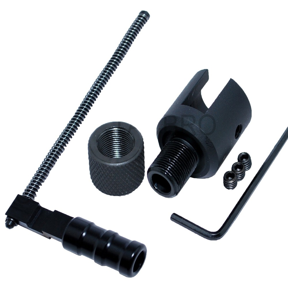 Black Anodized Aluminum Muzzle Adapter Set for Standard Ruger 1022 10/22